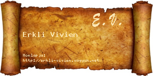 Erkli Vivien névjegykártya